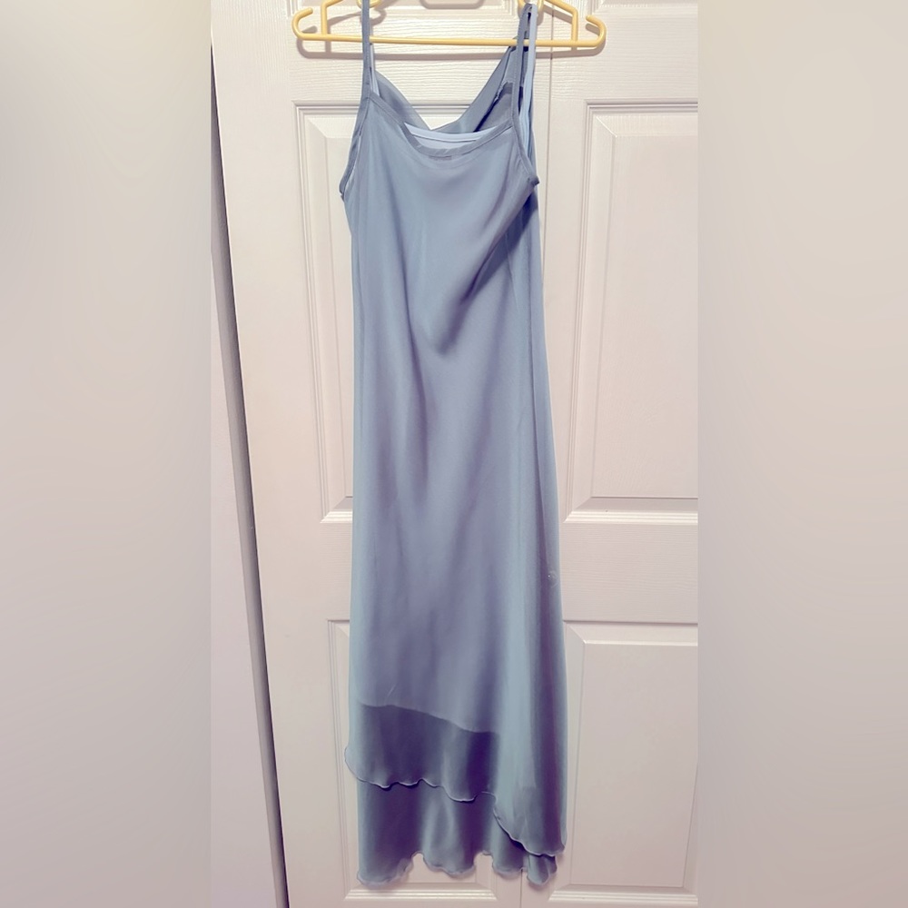 Blue Tank Long Flowy Dress